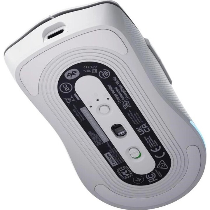 Ratón inalámbrico para juegos Lenovo Legion M220 GY51V60437 con iluminación RGB y 5000 DPI, color blanco glaciar