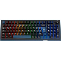 Clavier sans fil RGB Ducky OK-M 98 DKOKM2598-KYESCOH, trois modes, remplaçable à chaud, disposition ISO-ES, KTT, bleu clair