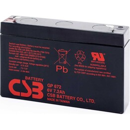 CSB GP672 F2 6V 7Ah Sealed Lead Acid Replacement Battery