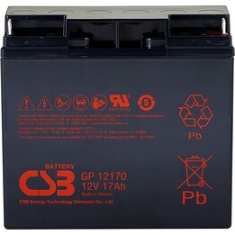 CSB GP12170B1 AGM-Allzweckbatterie mit M5-Schraubklemmen, 12 V, 17 Ah