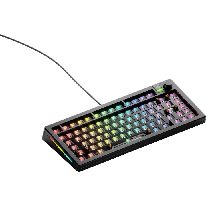Glorious Gaming Gmmk 3 75% Barebones con cavo, nero - US GLO-KB-GMMK3-75-BB-W-BLK-US