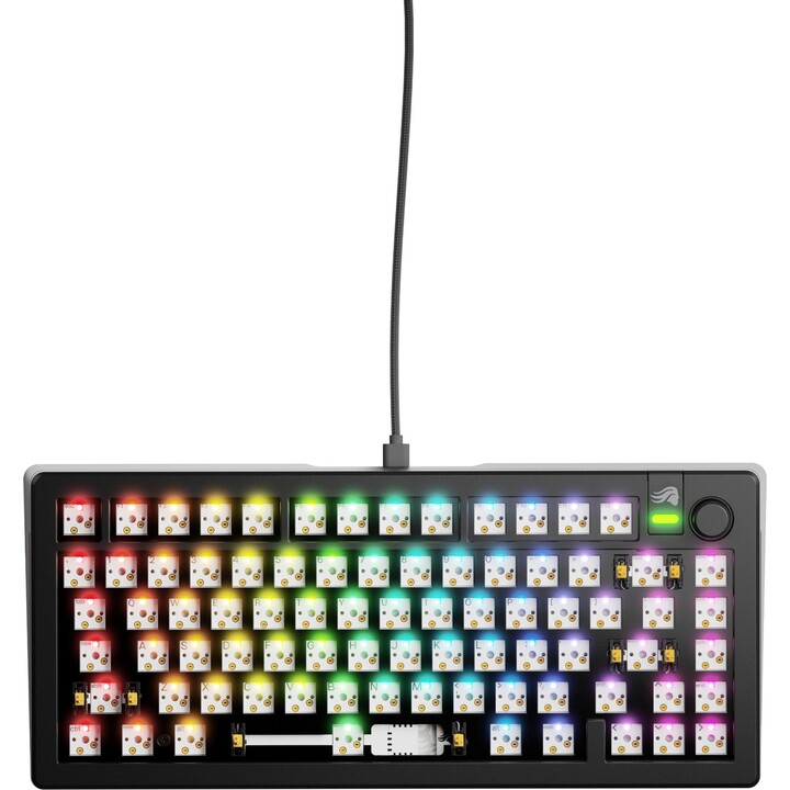 Glorious Gaming Gmmk 3 75% Barebones con cavo, nero - US GLO-KB-GMMK3-75-BB-W-BLK-US