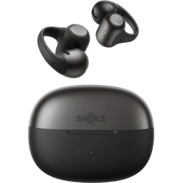 Auriculares SHOKZ OpenDots 2 negros con diseño de oreja abierta y clip, Bluetooth 6.1, 10 horas + 40 horas con el estuche