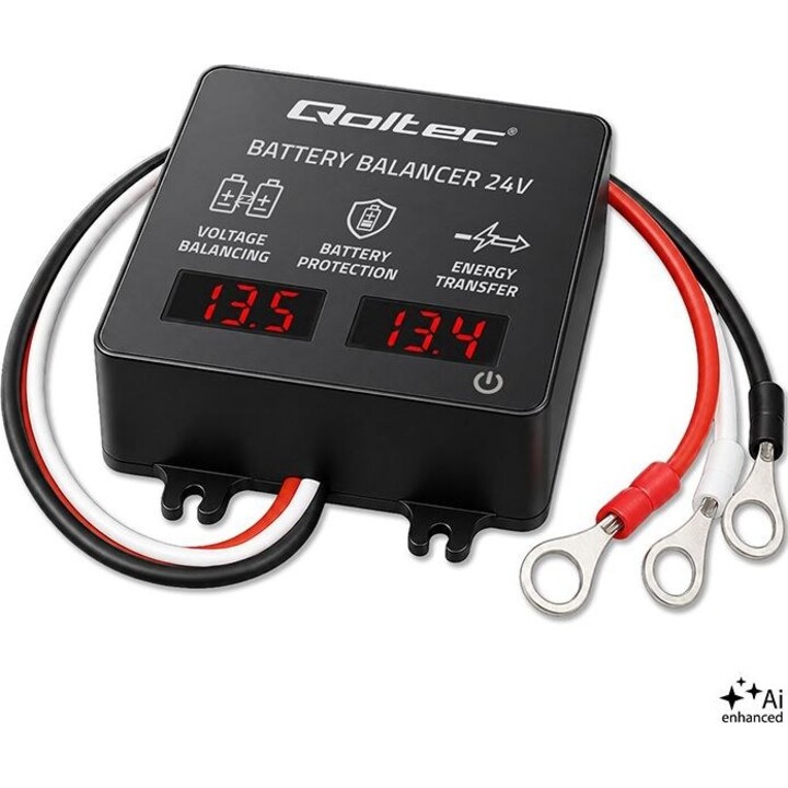 Équilibreur de tension pour batteries 24 V, 2 x 12 V, 5 A, LED