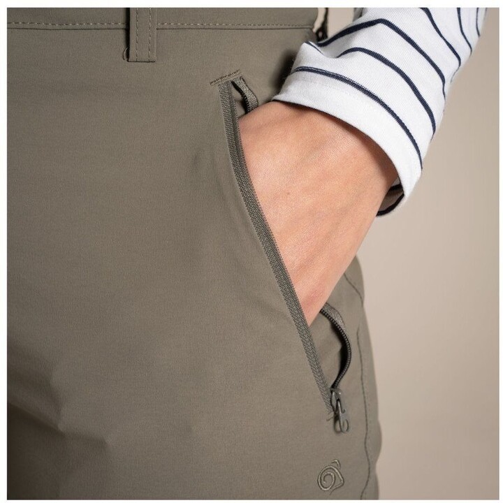 Pantalones Craghoppers NosiLife Pro III para mujer 626365, verde oliva silvestre, talla L