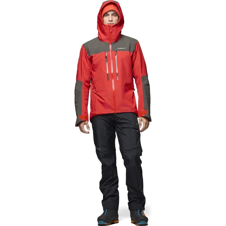 Chaqueta Norrona Trollveggen GORE-TEX Pro Light 669885, rojo escarlata, talla L