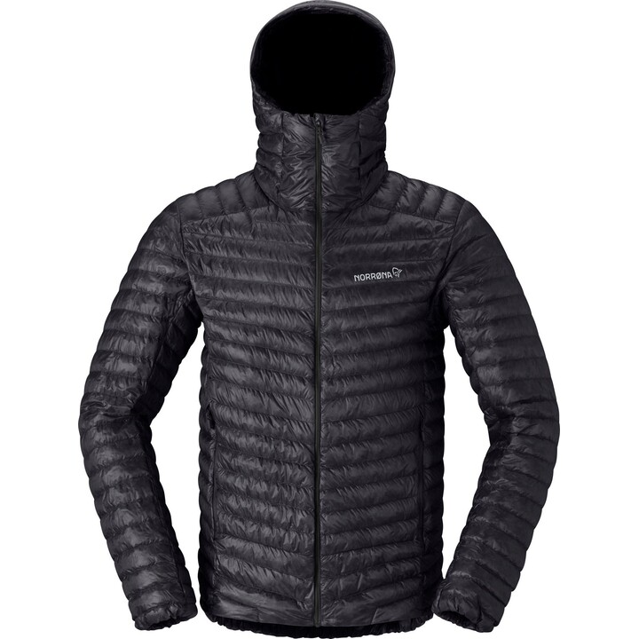 Chaqueta con capucha Norrona Trollveggen Superlight Down800, 670097, color negro caviar, talla M
