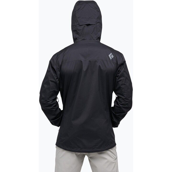 Chaqueta impermeable Black Diamond Fineline Stretch 591454, negra, talla XL