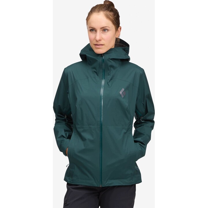Chaqueta Black Diamond Fineline Stretch Shell para mujer 591309, color Deep Woods, talla L