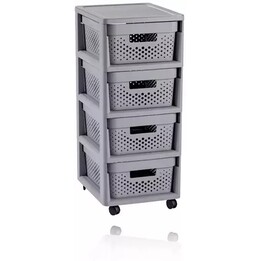 Curver Infinity Dots étagère à 4 tiroirs 11 L gris