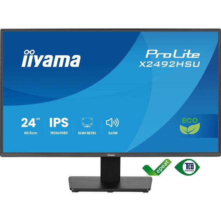 iiyama ProLite X2492HSU-B1 PC display 60.5 cm (23.8") 1920 x 1080 pixels Full HD LED Black