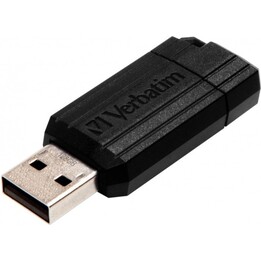 Unidade de memória flash Verbatim PinStripe 49071 USB 2.0, 128 GB, preta