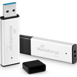 Clé USB MediaRange MR1902 USB 3.2 Gen 1 sans capuchon, 128 Go, argentée