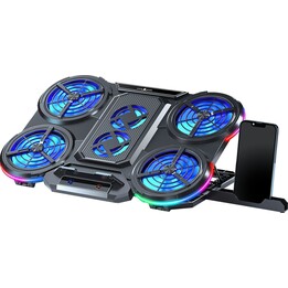 White Shark ICE STORM GCP-6 base refrigeradora para portátil negra