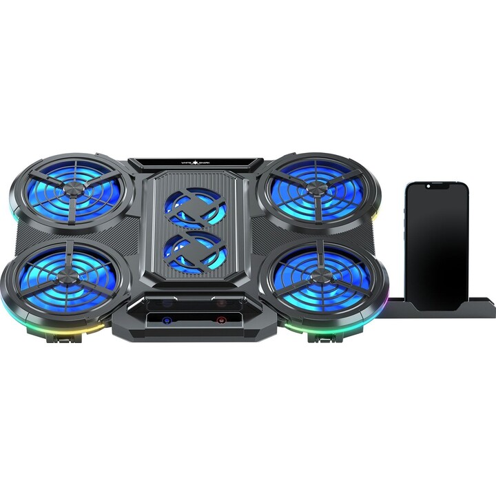 White Shark ICE STORM GCP-6 base refrigeradora para portátil negra