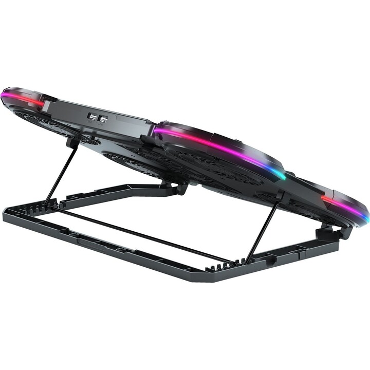 White Shark ICE STORM GCP-6 base refrigeradora para portátil negra
