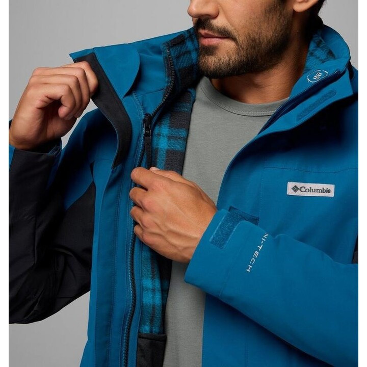Chaqueta 3 en 1 «Interchange» de forro polar Bugaboo IV de Columbia, 759894, azul Phoenix y negro, talla L