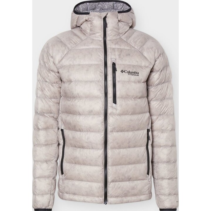 Chaqueta con capucha de plumón Columbia Arctic Crest 760970, gris pizarra, talla M