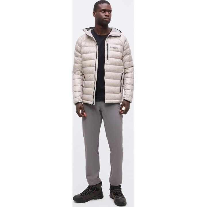 Chaqueta con capucha de plumón Columbia Arctic Crest 760970, gris pizarra, talla M