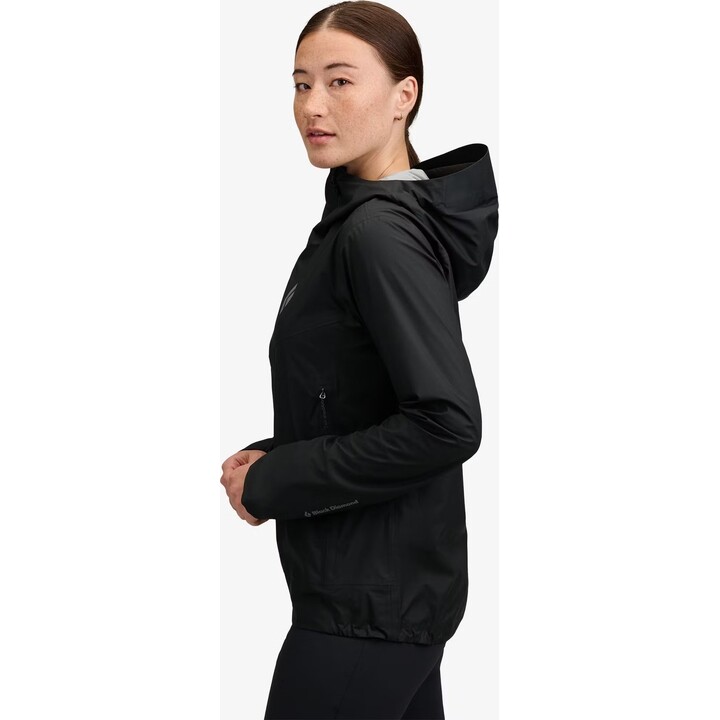 Chaqueta de running para mujer Black Diamond Deploy 3L, 736650, negra, talla S