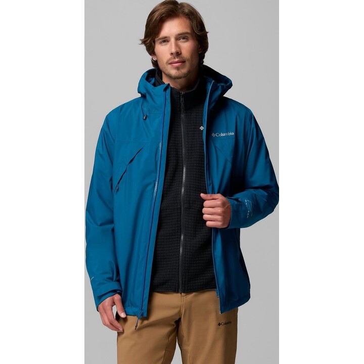 Chaqueta Columbia Trailborne 3 en 1 Interchange 760147, azul Phoenix, talla M