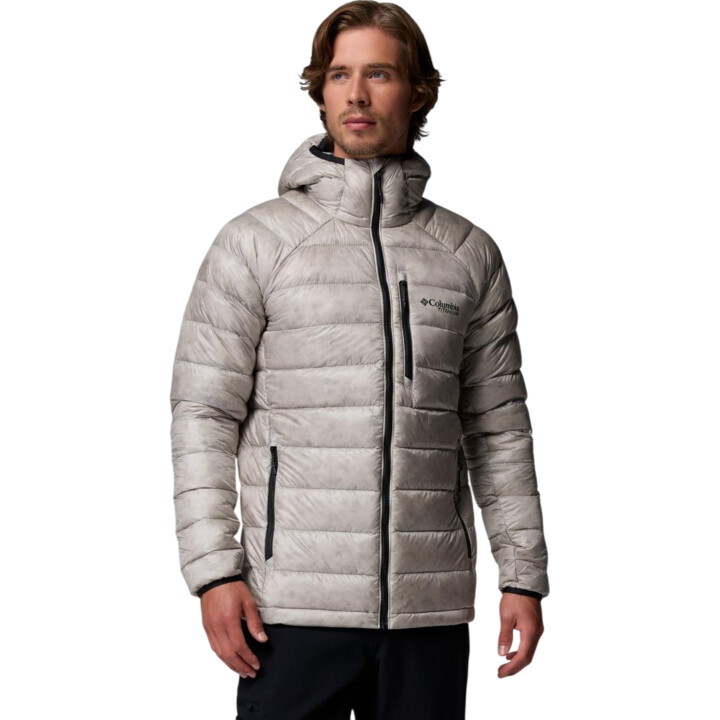 Chaqueta con capucha de plumón Columbia Arctic Crest 761051, gris pizarra, talla L