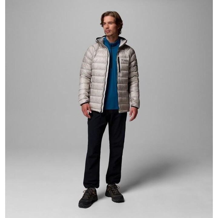 Chaqueta con capucha de plumón Columbia Arctic Crest 761051, gris pizarra, talla L