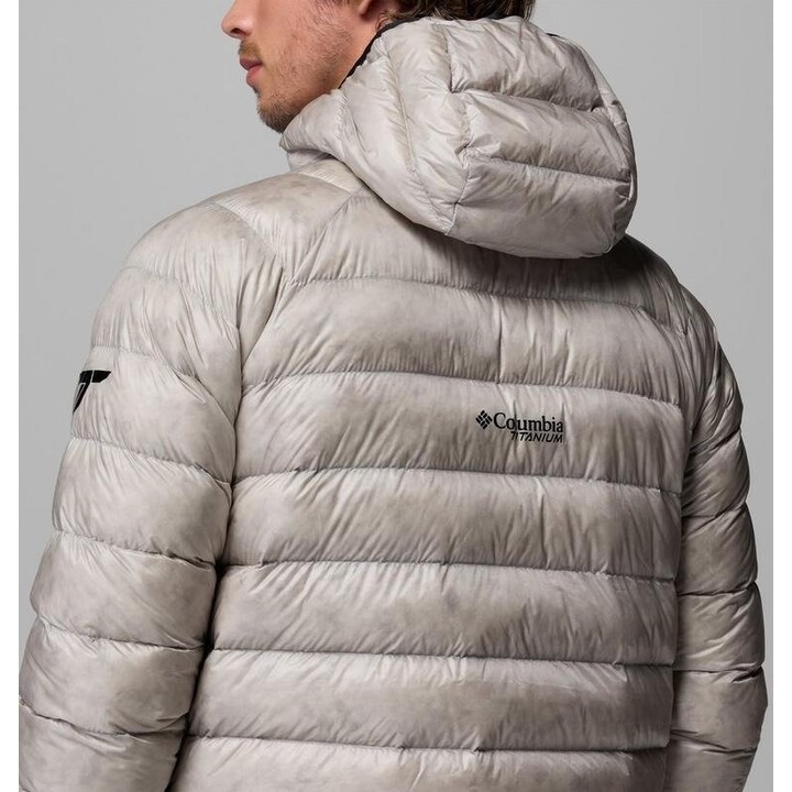 Chaqueta con capucha de plumón Columbia Arctic Crest 761051, gris pizarra, talla L