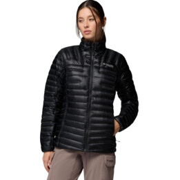 Casaco de penas Columbia Endeavour Mountain para mulher 760017 Preto Tamanho S