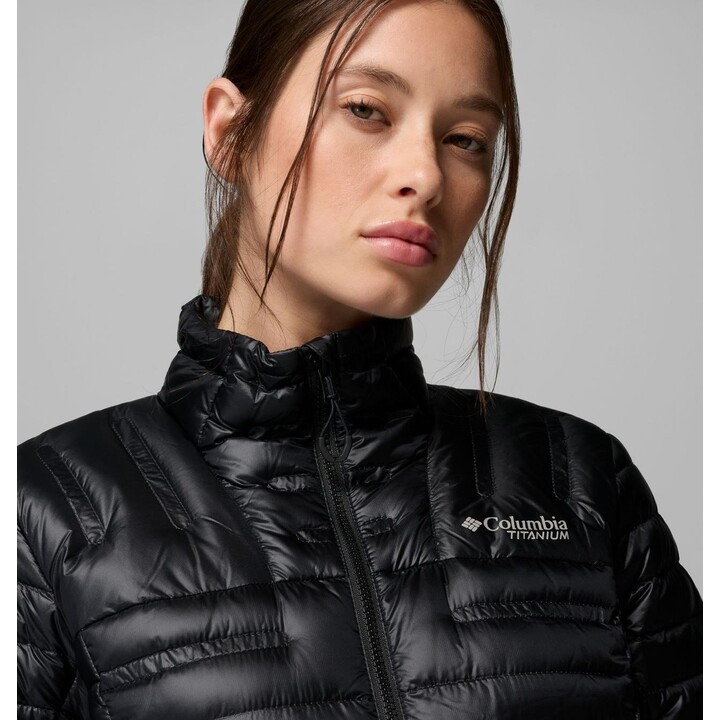 Chaqueta de plumón Columbia Endeavour Mountain para mujer 760017, negra, talla S