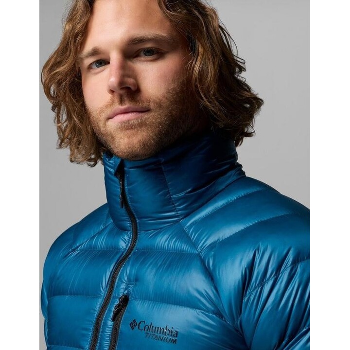 Columbia Arctic Crest Down Jacket 761230 Phoenix Blue Large