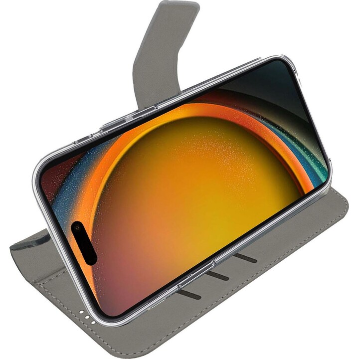 WALLY - Étui pour iPhone en simili cuir avec rabat à fermeture magnétique, emplacements pour cartes et fonction support, couleur