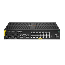 Switch HPE Aruba Networking CX 6000 de 12 portas, 10M/100M/1G, Classe 4, PoE, 2 portas SFP, 1G, 139W
