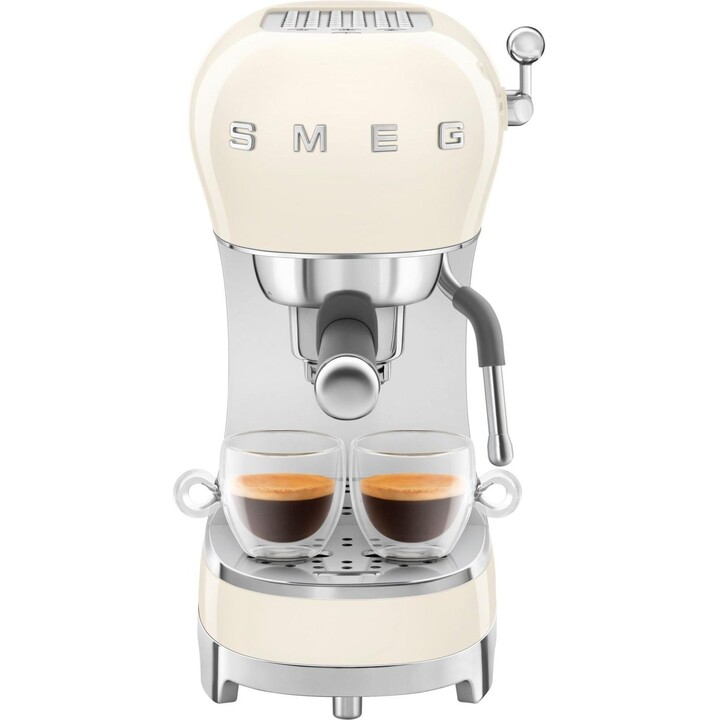 Smeg Espressomaschine im 50er-Jahre-Stil ECF02CREU in Creme