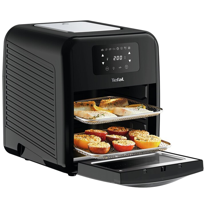 Fritadeira a ar quente Tefal Easy Fry FW5018 individual, 11 litros, 2000 W, de instalação livre, preta.