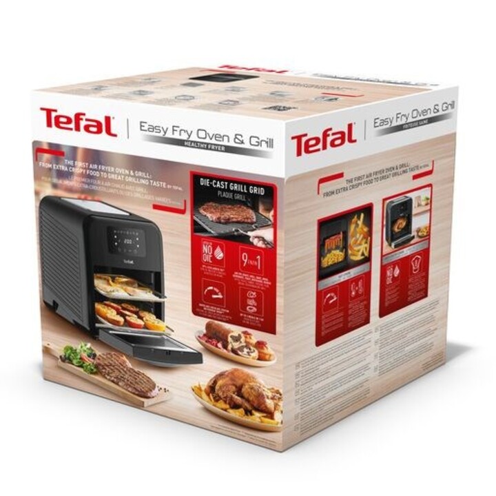Friggitrice ad aria Tefal Easy Fry FW5018, singola, da 11 litri, a libera installazione, 2000 W, colore nero.