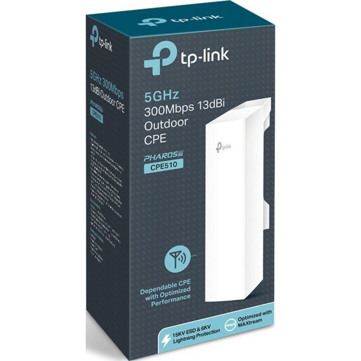 TP-Link CPE510, CPE para exteriores de 5 GHz, 300 Mbps y 13 dBi