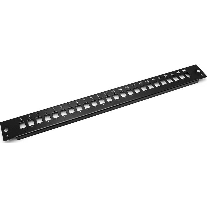 Assmann Digitus DN-96200-BL-P: panel de conexiones deslizante de fibra óptica de 19 pulgadas y 1U, color negro