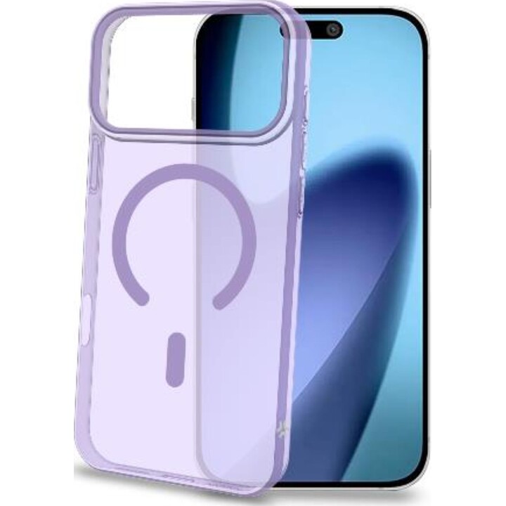 COLORMAG - Clear Hard Case with Lavender Finish Compatible with MagSafe Technology for Apple iPhone 17 Pro Max [IPHONE 17 CASES]
