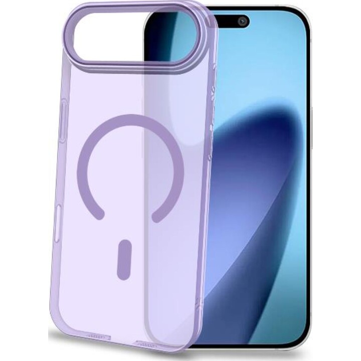 COLORMAG - Funda rígida transparente con acabado lavanda, compatible con la tecnología MagSafe para el iPhone Air de Apple [FUND