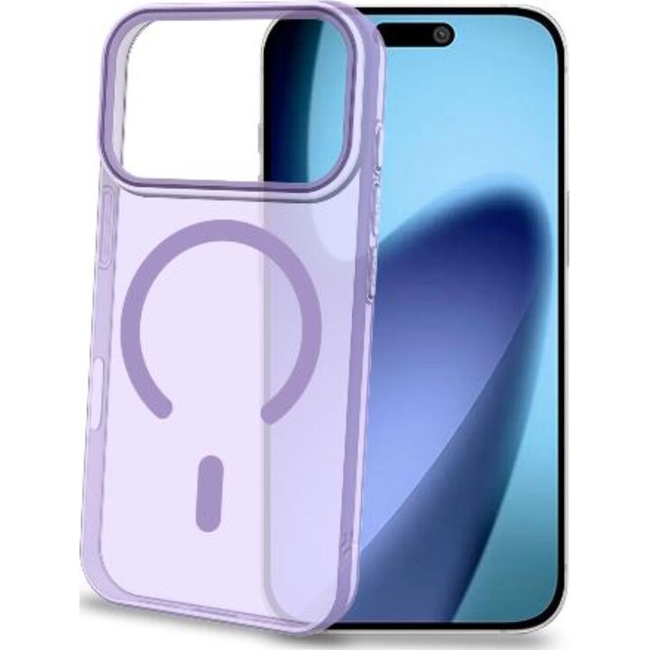 COLORMAG - Funda rígida transparente con acabado en color lavanda, compatible con la tecnología MagSafe para el iPhone 17 Pro de