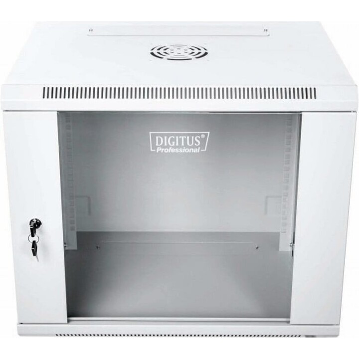 Digitus DN-W19 09U/600 - Armário de rede de 19 polegadas, 9U, para montagem na parede, 600 x 600 mm, cinzento