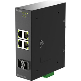 Commutateur Gigabit industriel non géré D-Link DIS-100G-06 à 4 ports, avec 2 ports SFP
