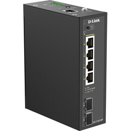 Switch industriale gestito D-Link DIS-210G-06P a 4 porte Gigabit PoE+, 2 SFP