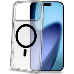 GELSKINMAG - Custodia morbida in TPU trasparente, compatibile con la tecnologia MagSafe, con anello magnetico nero per Apple iPh