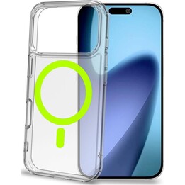 GELSKINMAG - Clear TPU Soft Case, Compatible with MagSafe Technology, Magnetic Ring in Yellow for Apple iPhone 17 Pro [IPHONE 17