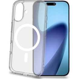 GELSKINMAG - Custodia morbida in TPU trasparente, compatibile con la tecnologia MagSafe, con anello magnetico bianco per Apple i