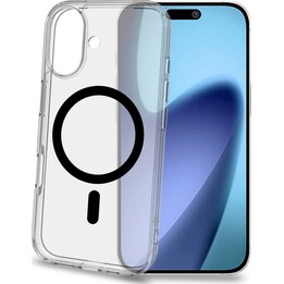 GELSKINMAG – Transparente TPU-Soft-Hülle, kompatibel mit MagSafe-Technologie, mit magnetischem Ring in Schwarz für das Apple iPh