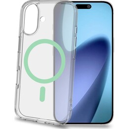 GELSKINMAG – Transparente TPU-Soft-Hülle, kompatibel mit der MagSafe-Technologie, Magnetring für das Apple iPhone 17, grün [IPHO
