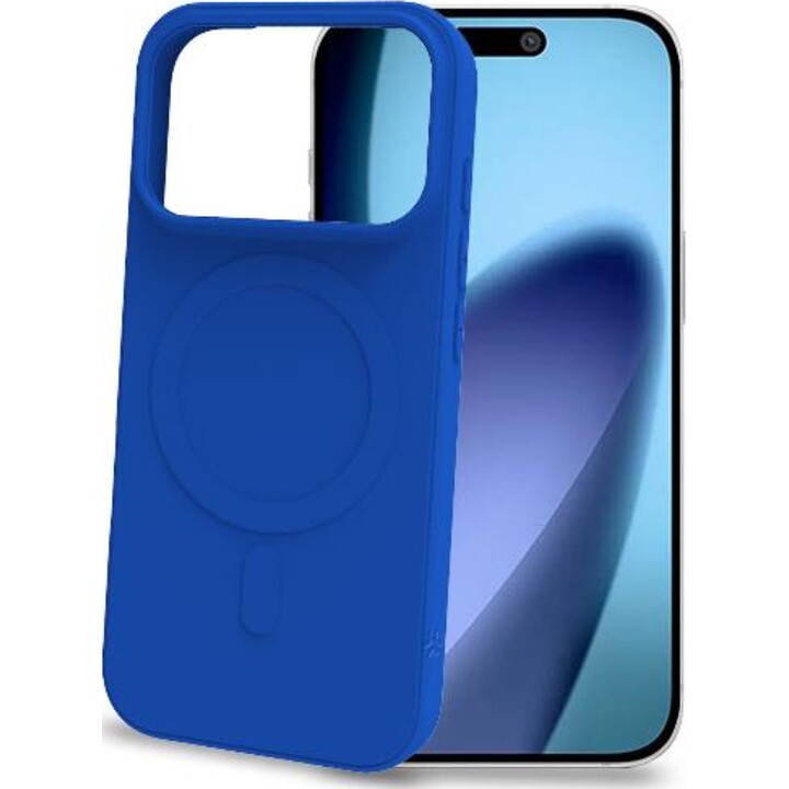 CROMOMAG - Funda de TPU blanda compatible con la tecnología MagSafe, color azul, compatible con el iPhone 17 PRO de Apple [FUNDA